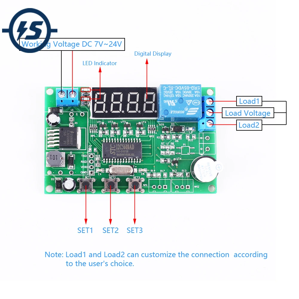 Многофункциональный модуль реле задержки программируемый цикл Таймер обратный