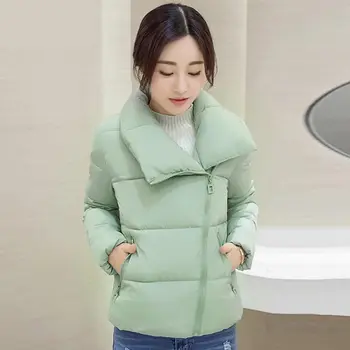 

Women Winter Jacket Stand Collar Casual Long Sleeve Down Cotton Coat Femme Padded Warm Casaco Feminina Winter Jacket Women Q1806