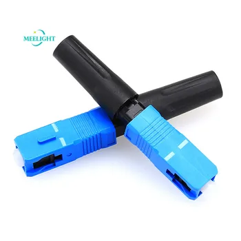 

100pcs SC /UPC Accelerated Connector for Optical Fiber Fiber Fast Connector Rubber-Covered Wire Cold Linker FTTH Embedded
