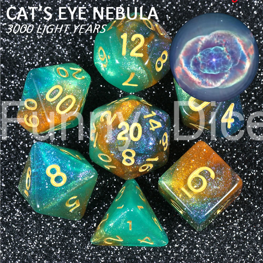 56 шт./кор. уникальный эффект Звездное под блеск Вселенной Galaxy игральные кости DnD Вселенной Galaxy кости DnD ролевые игры хобби Рождественский подарок