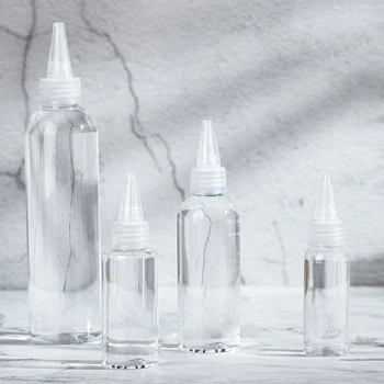 

5pcs 10ml/20ml/30ml/50ml/100ml Plastic PET Empty Dropper Bottles E Liquid Eye Juice Clear Disinfectant Ink Refillable Bottle
