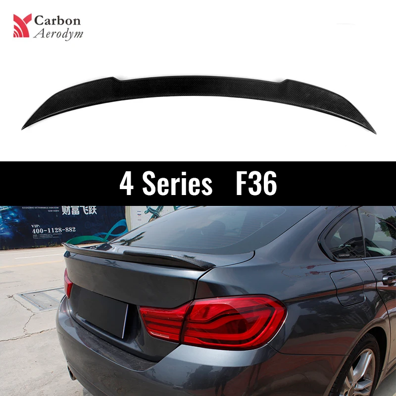 

Real Carbon Fiber Trunk Spoiler For BMW F36 Gran Coupe 4 Series 4-door 420i 440i 425i 435i M4/ PSM Look Rear Wing Spoilers 2014+