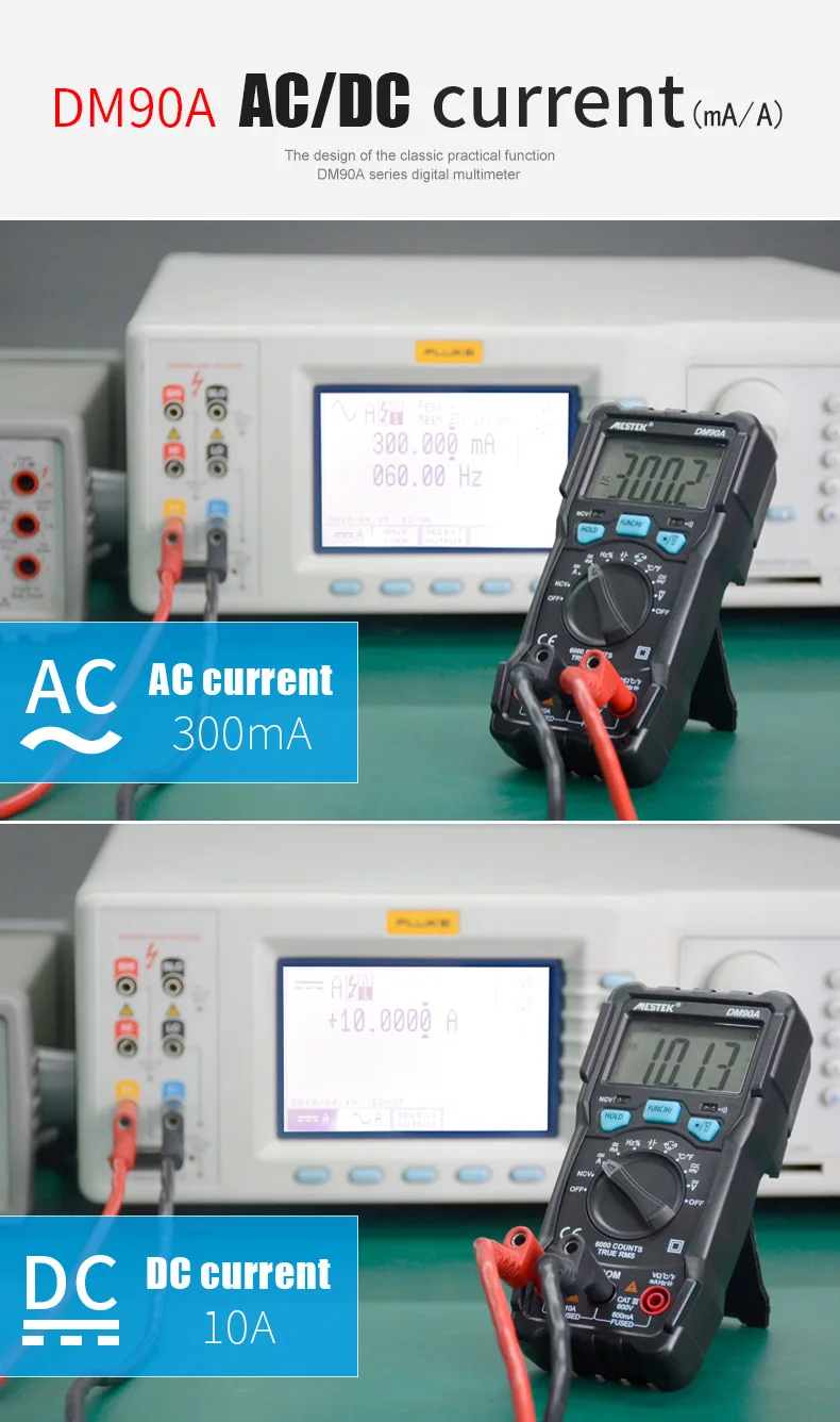 MESTEK Интеллектуальный мультиметр DM90A/DM90S Высокоскоростной автоматический умный мультиметр анти-сжигание NCV True RMS Digital Multimetro