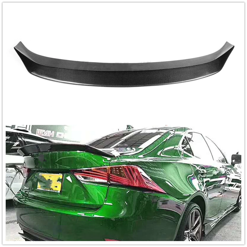 

Real Carbon Fiber Rear Spoiler Wing For LEXUS IS200t IS250 IS350 IS300 F Sport 2014-2020 Car Flap Trunk Lid Splitter Lip Trim