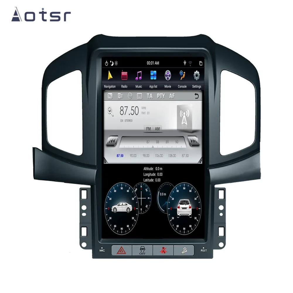 Discount Android 8.1 4G+64GB Tesla style Car GPS Navigation DVD Player For Chevrolet Captiva 2013-2017 Auto stereo multimedia player unit 3