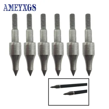 

50pcs Archery Black Nickel Target Field Points 100 Grain Arrowhead Practice Arrow Parts Tips Diameter 8mm Hunting Accessories