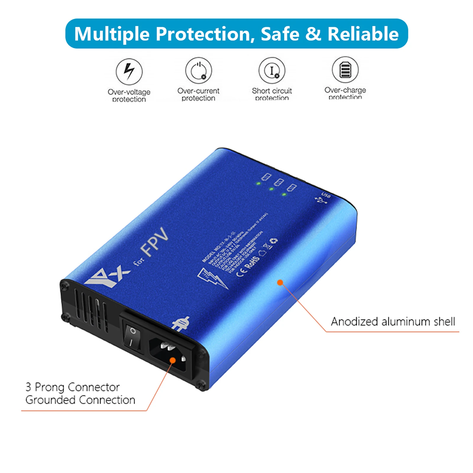 5 in 1 Battery Charger Hub for DJI FPV Drone Remote Controller SmartPhone Charging Hub Intelligent Rapid Charger lipo battery charger drone battery charger