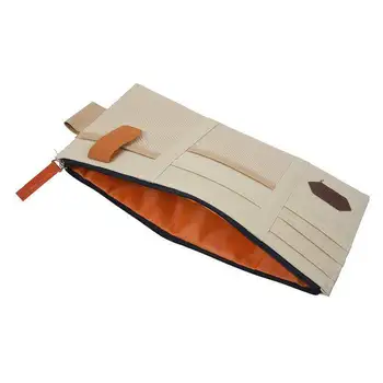 

Documents Storage bag Organizer Hanging CD Card Beige Oxford Cloth 29x14cm Car