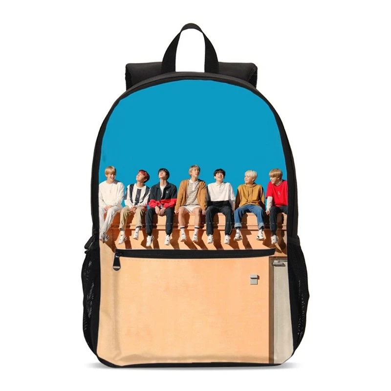 Корейские звезды школьные сумки Mochila Escolar Mochila Infantil детская книга рюкзак Bolsa Feminina рюкзаки для девочек-подростков - Цвет: Синий