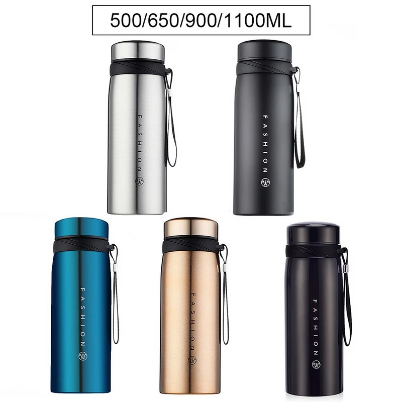 500/650/900/1100ML Travel Mug Vacuum Insulated Stainless Steel Water Bottle Tumbler Coffee Vacuum-Insulated Cup | Дом и сад