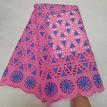 Swiss Voile Lace In Switzerland Dubai Fabric Dry Lace Fabrics High Quality cotton lace fabric Tissu Dentelle For Party 5yards