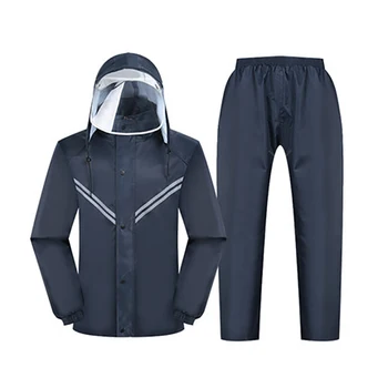 

Rain Jacket With Pants Sets Rain gear Impermeable chuvasquero mujer Women Cover Wear Fishing Raincoat Rain Coat LZG074