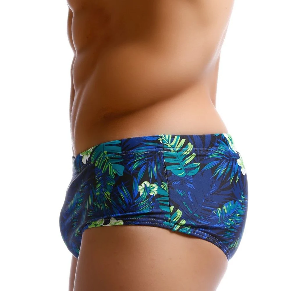 Man Swim Pants Printed Push-up Stretch Soft Sexy Beach Swimming Swimwear Male Drawstring surfing,swim trunks,swim shorts,men swimsuit