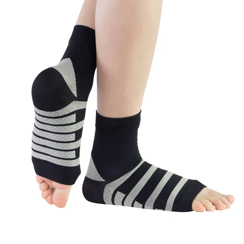1 Pair Universal Sport Ankle Brace Protector Anti-sweat Compression Feet Support Breathable Wrap Sleeve Protection