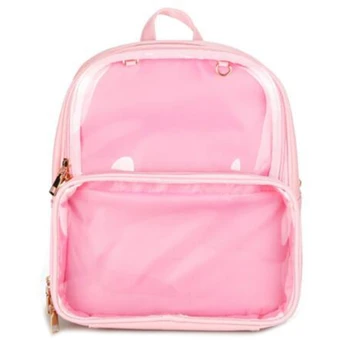 

New Cute Transparent Ladies Backpack Pvc Jelly Color Student Bag Fashion Girl Backpack