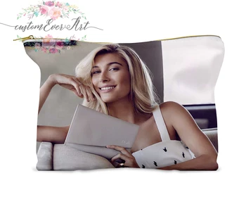 

Hailey Bieber cosmetic bag personalized small makeup bag funny makeup organizer toiletry bag zipper pouch