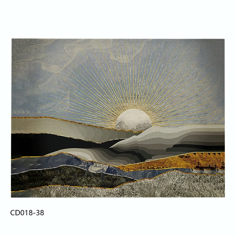 CD018-38 Льняной/хлопковый коврик в стиле ретро, коврик для кухни, обеденного стола, подстаканник, столовый набор, коврик для стола, коврик для гостиницы, домашний декор - Цвет: CD018-38