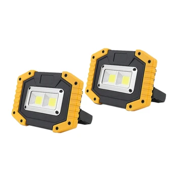 

2Pcs Portable Spotlight Super Bright Led Work Light Rechargeable for Outdoor Camping Lampe Flashlight Emergency Lamp