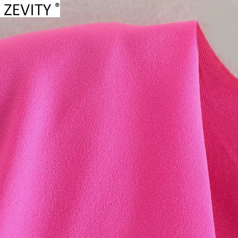 Zevity New Women Sexy V Neck Solid Color Slim Bodysuits Lady Chic High Street Back Zipper Club Party Playsuits Rompers LS9857