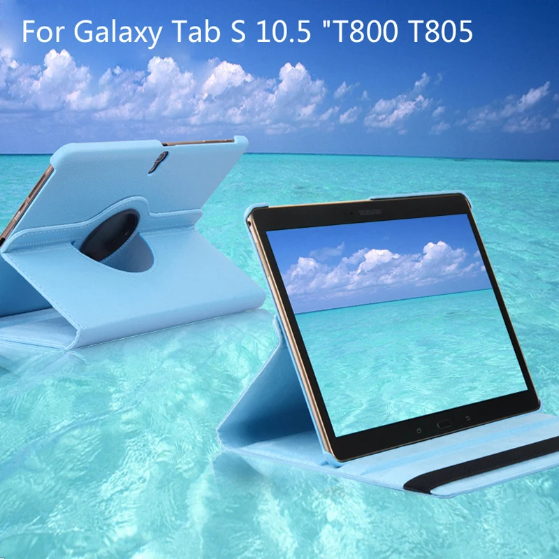 Чехол для Samsung Galaxy Tab S 10 5 SM-T800 SM-T805 T800 T805 TabS дюймов 360 Вращающийся флип-чехол из