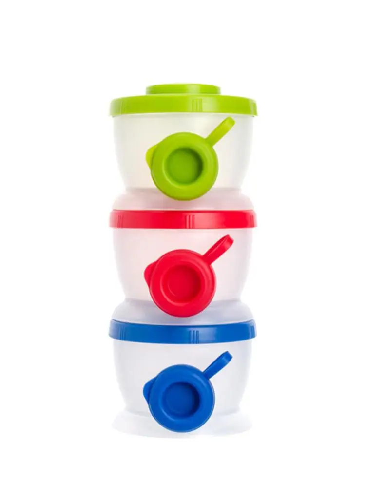 Новые 3 слоя лягушка Стиль Портативный контейнер для детского питания коробка Эфирное молоко и злаки Бутылочки для присыпки Дети Ясельного возраста Детские формула контейнер для молока