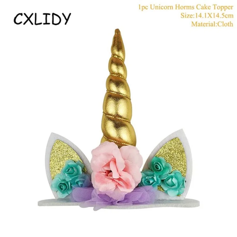 Rainbow Unicorn Cupcake Wrappers Cake Topper Happy Birthday Party Cake Decorations Kids Baby Shower Unicorn Party Supplies GM001 (7)
