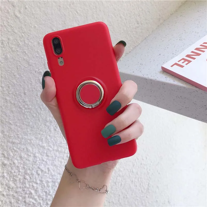 Мягкий ТПУ чехол для iPhone 6 6plus 7 7plus 8 8plus X XS XR XSMax 11 11Pro 11ProMax чехол кольцо ударопрочный чехол для телефона KS0349