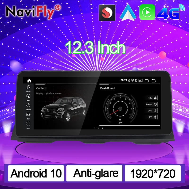 NaviFly 10 25 &quot12 3" Carplay Android 0 автомобильный gps-навигация dvd-плеер для BMW 5 серии GT F07