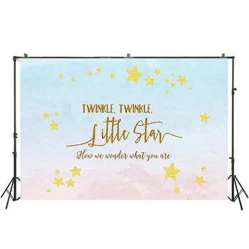 

HuaYi twinkle twinkle little star decoration background photography art fabric backdrops for newborn photoshoot backdrops W-3885