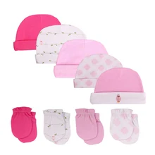 Унисекс для детей от 0 до 6 месяцев приталенная 5 шт./упак. Мягкий хлопок ткань 5 штук в партии; для мальчиков, шляпы и кепки аксессуары для фотографирования новорожденных