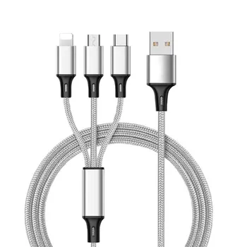 

Triple Mobile Phone Data Cable Three-in-One Fast Charge for Apple Android Type-C Gift Customization Charging Cable