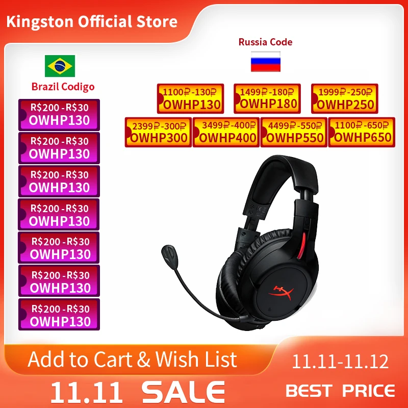 Kingston Hyperx Cloud Flight Wireless Gaming Headset Multifunction Headphones For Pc Ps4 Xbox Mobile Headphone Headset Aliexpress