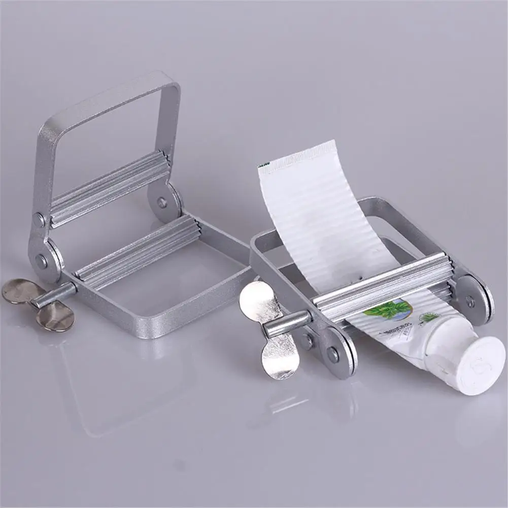 Toothpaste Squeezer Stainless Steel Lazy Toothpaste Dispenser Tube Squeezing Tools Hair Color Dye Cosmetic Squeezer Tube Wringer