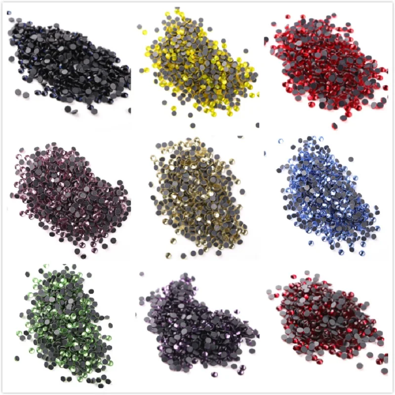 

SS20 All Colors 1 Bag DMC Quality Flatback Hot Fix Crystal Rhinestones For Nail Art Decorations