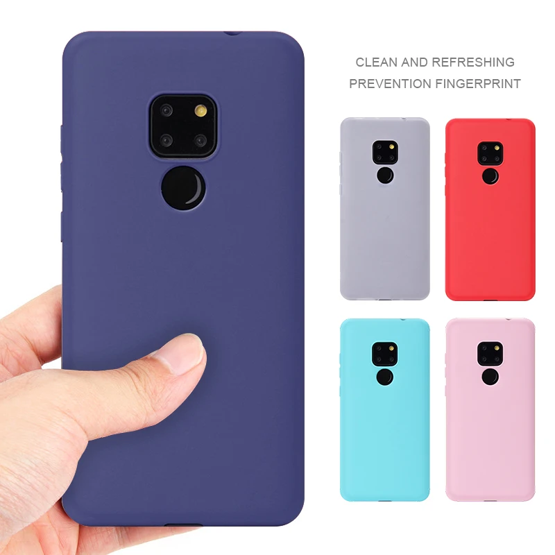 Мягкий ТПУ чехол ярких цветов для Huawei P20 Lite P30 Pro Mate 20 X Y7 Prime Y9 2018 противоударный