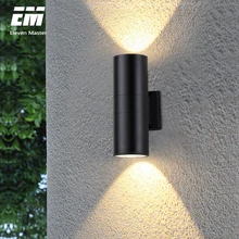 Открытый простой современный водонепроницаемый IP65 черный серый вверх и вниз открытый настенный светильник крыльцо сад Домашнее освещение открытый ZBW0015