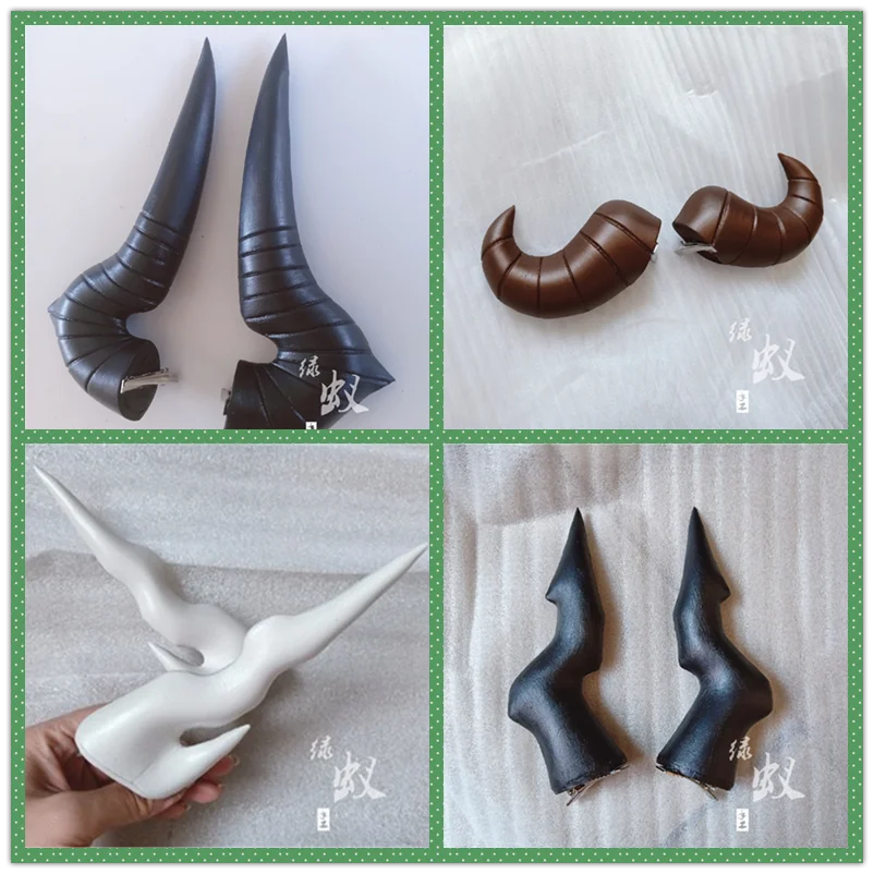

New Game Arknights Liskarm Croissant Cosplay Horns Head Clip Headwear Hairwear Cosplay Props Accessories Hair Clip Halloween