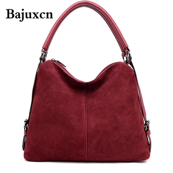 

New Suede Shoulder Bag Female Casual Split Leather Women Handbags Simple Crossbody Bags for Women Designer Messenger Bags Sac