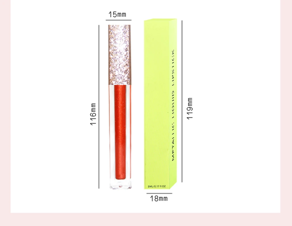 natural metallic lip gloss private label lipgloss popular waterproof liquid lipstick tubes bulk makeup custom logo no brand
