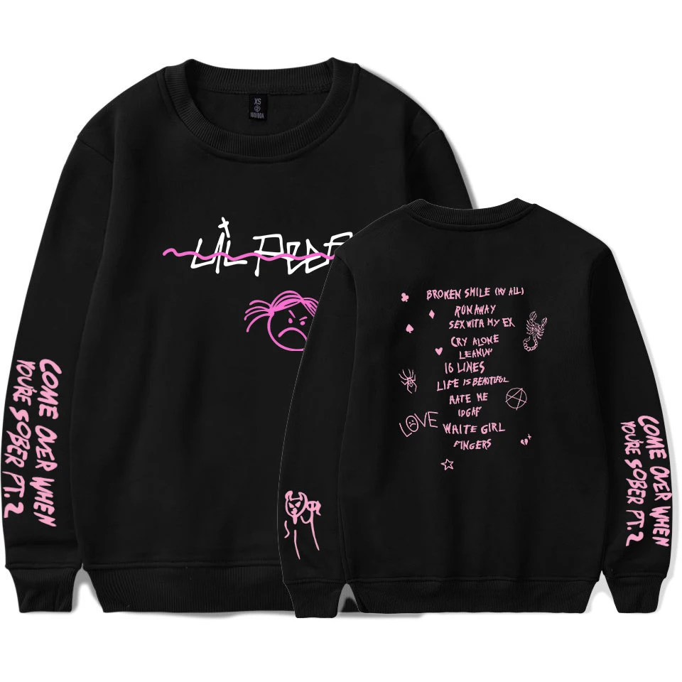 

Лидер продаж, толстовки без капюшона Lil Peep для мальчиков и девочек, теплая Повседневная Уличная одежда с длинным рукавом, модные популярные осенне-зимние топы для пар