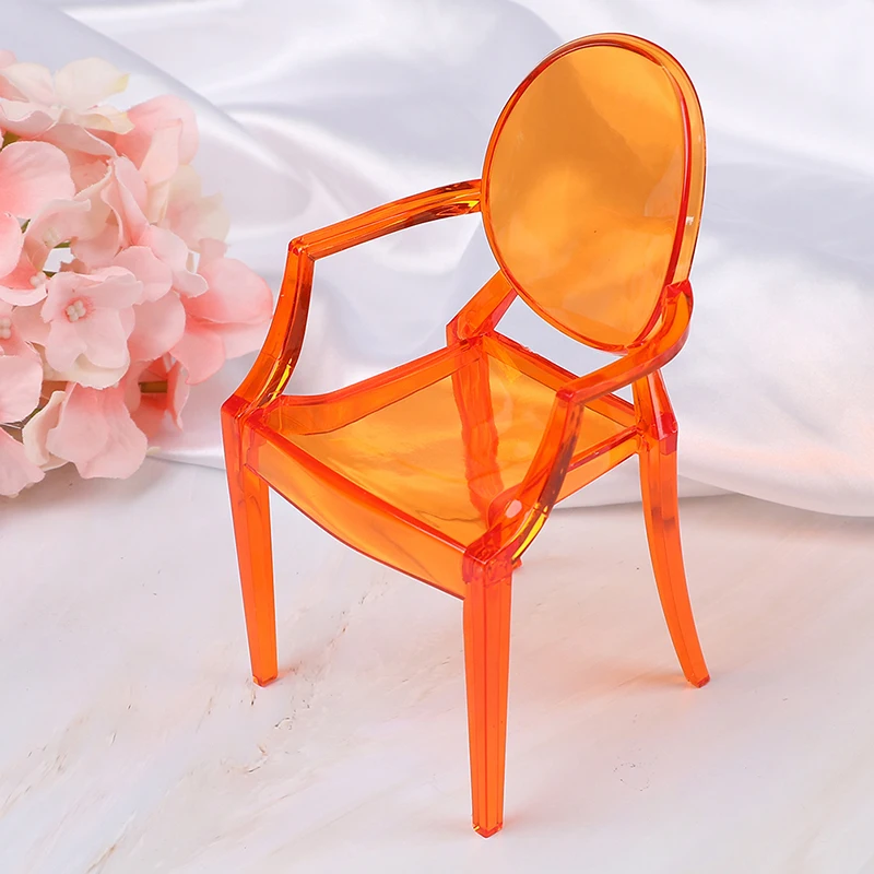 orange 1 шт. 1:6 весы Кукольный дом кресло, мебель стул для детей Кукольный дом аксессуары кукольный домик Миниатюрный - Цвет: orange