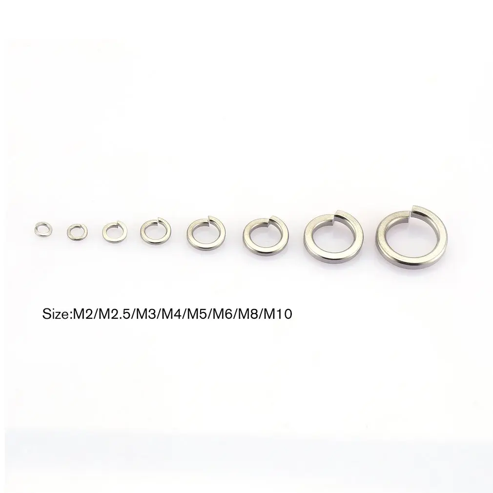 180 шт./компл. M2 M2.5 M3 M4 M5 M6 M8 M10 304 Нержавеющая сталь ракушками Pad пружинная Стопорная шайба упругой прокладкой