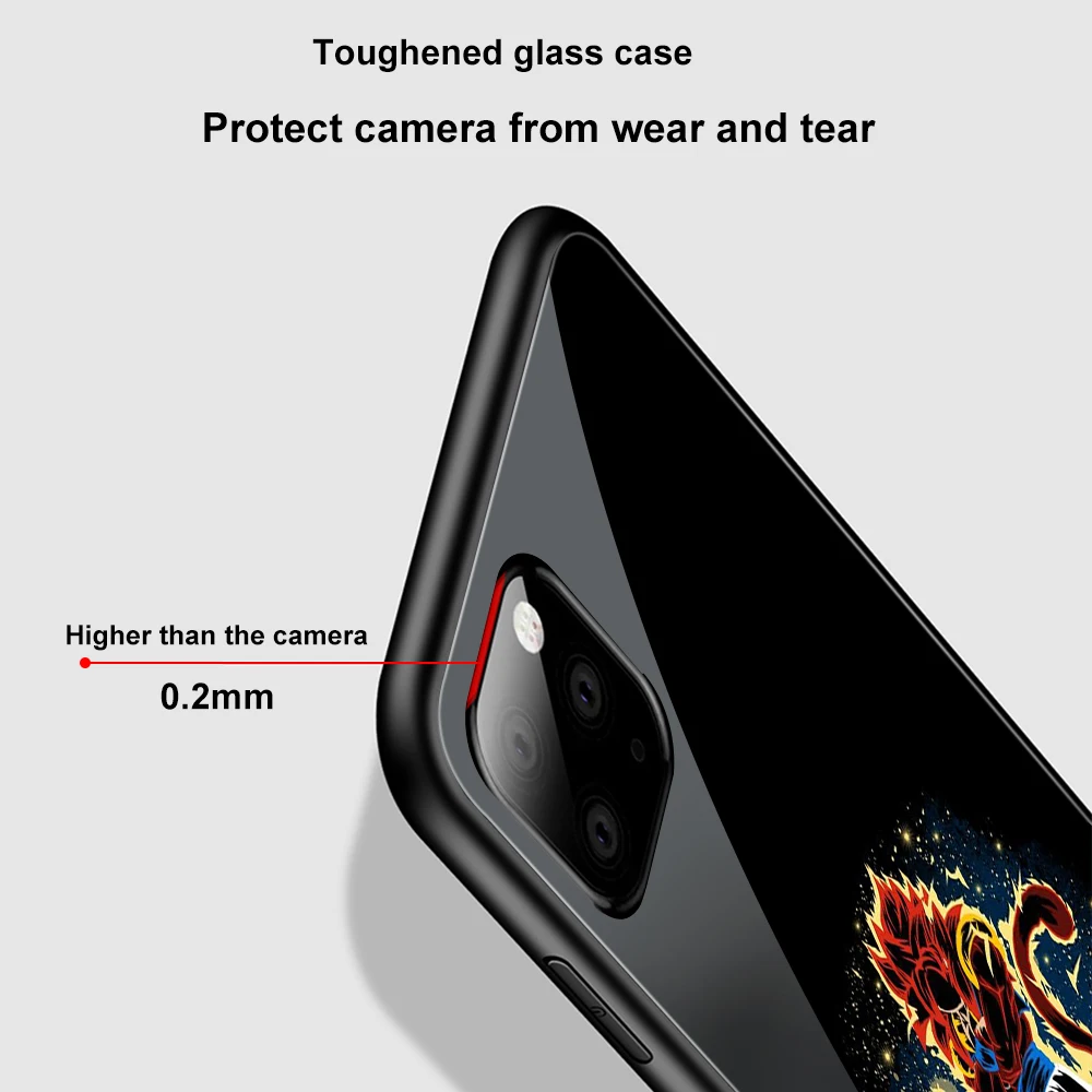 Ciciber чехол для телефона для iphone XR X 7 8 6 6s Plus чехол для iphone 11 Pro XS Max Dragon Ball Goku закаленное стекло чехол Funda Coque