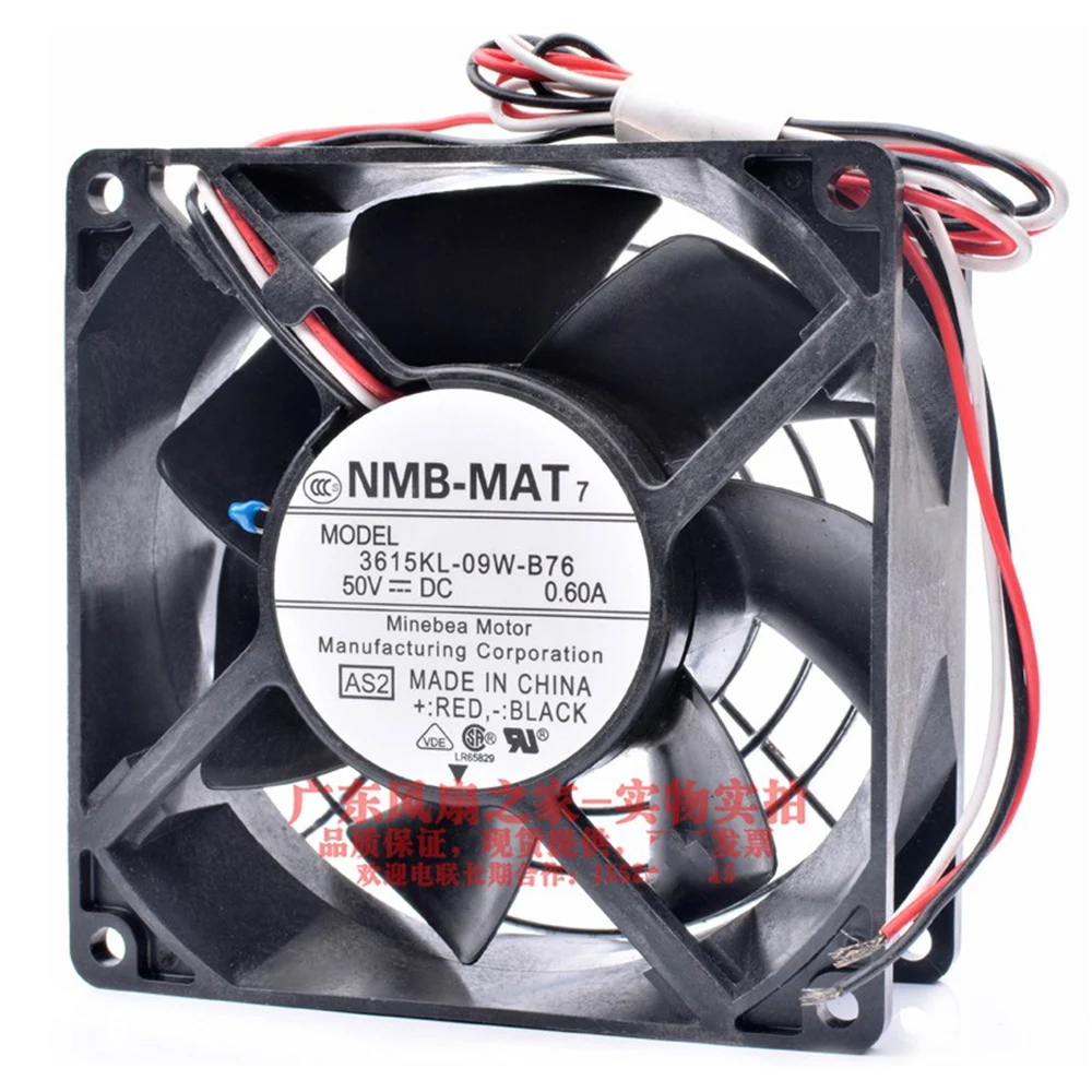 Оригинальный Для NMB 3615KL 09W B76 9 см 9038 92x92x38 мм 50В 0.60A контроль температуры вентилятор