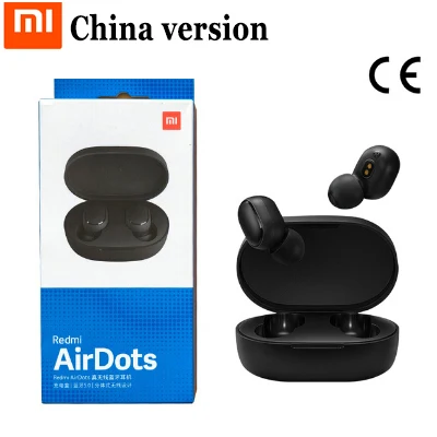 CN Version Оригинальные наушники Xiaomi Redmi AirDots, настоящие беспроводные наушники TWS 5,0, bluetooth, DSP, активное шумоподавление, Прямая поставка - Цвет: CN Version