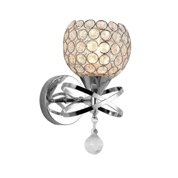 

LED Crystal Wall-mount Lamp Bedroom Wall Lights Home Decor Modern E27 Wall Light Lampshade Decorative Aisle Restaurant Light