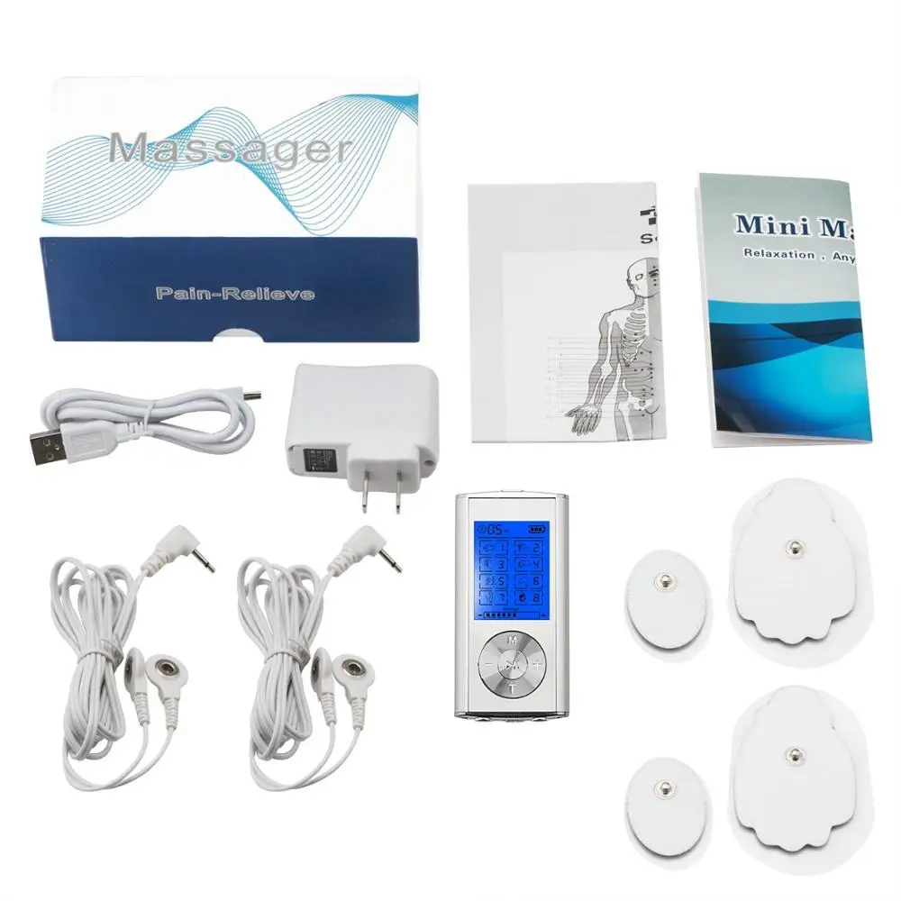 LED Screen smart gezondheid EMS TENS Unit elektronische acupunctuur Massager 8 modus Elektrotherapie apparaat puls stimulator 5