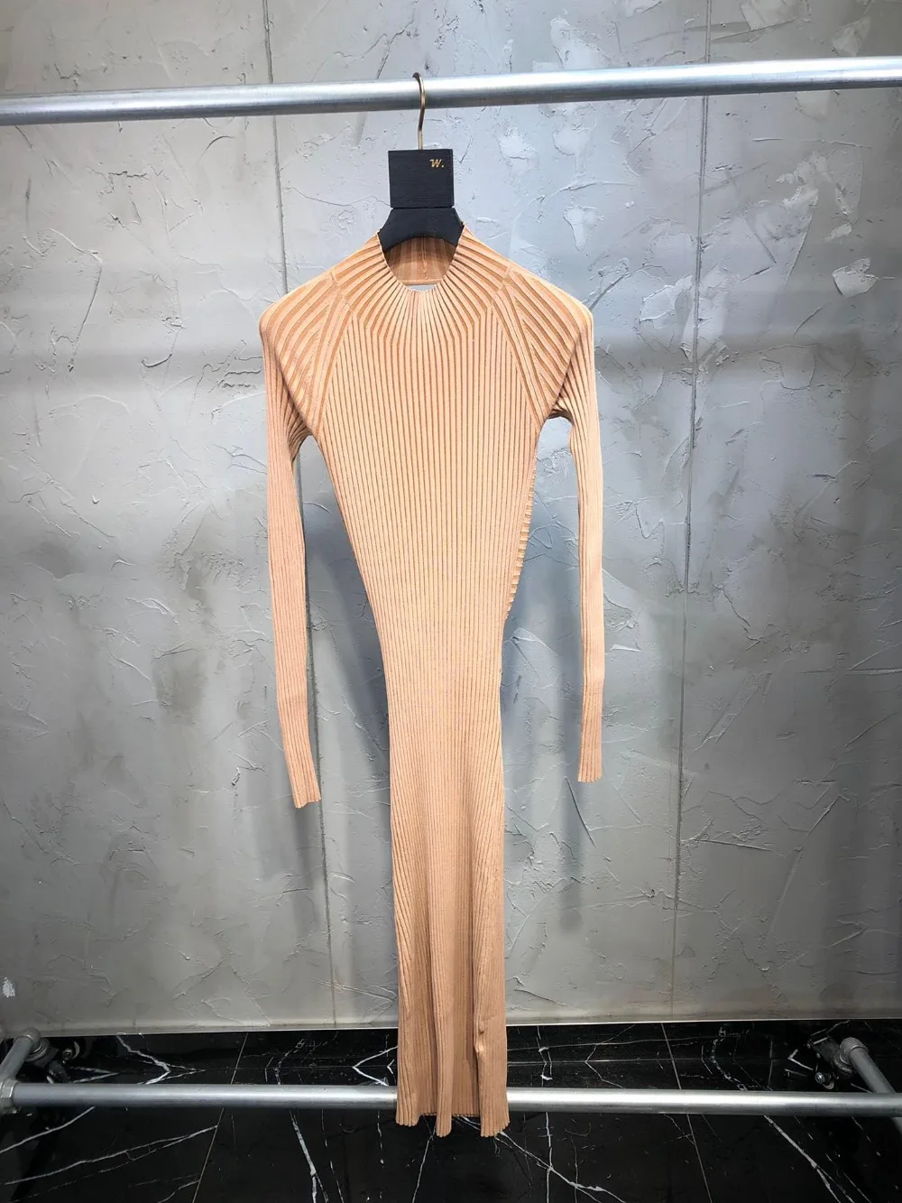 2019FW новое женское сексуальное платье женское с открытой спиной с длинным рукавом трикотажное платье 2 цвета ddxgz2