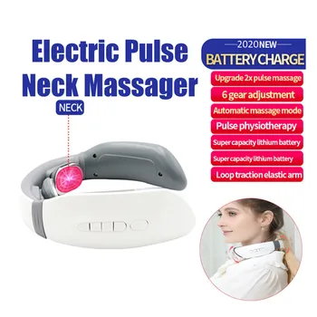 

Electric Pulse Neck Massager Cervical Traction Collar Therapy Pain Relief Stimulator Guasha Acupuncture Cupping Patting Massage