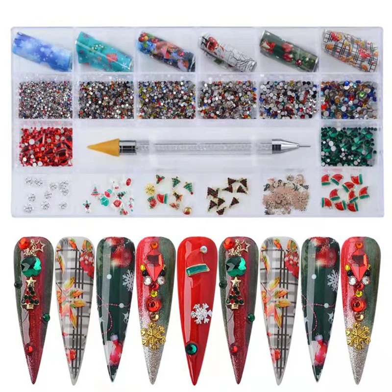 

Flatback Nail Crystals Rhinestone Christmas Nail Charms Christmas Stickers Decals Nail Art Jewelry Charms Gems Decoration